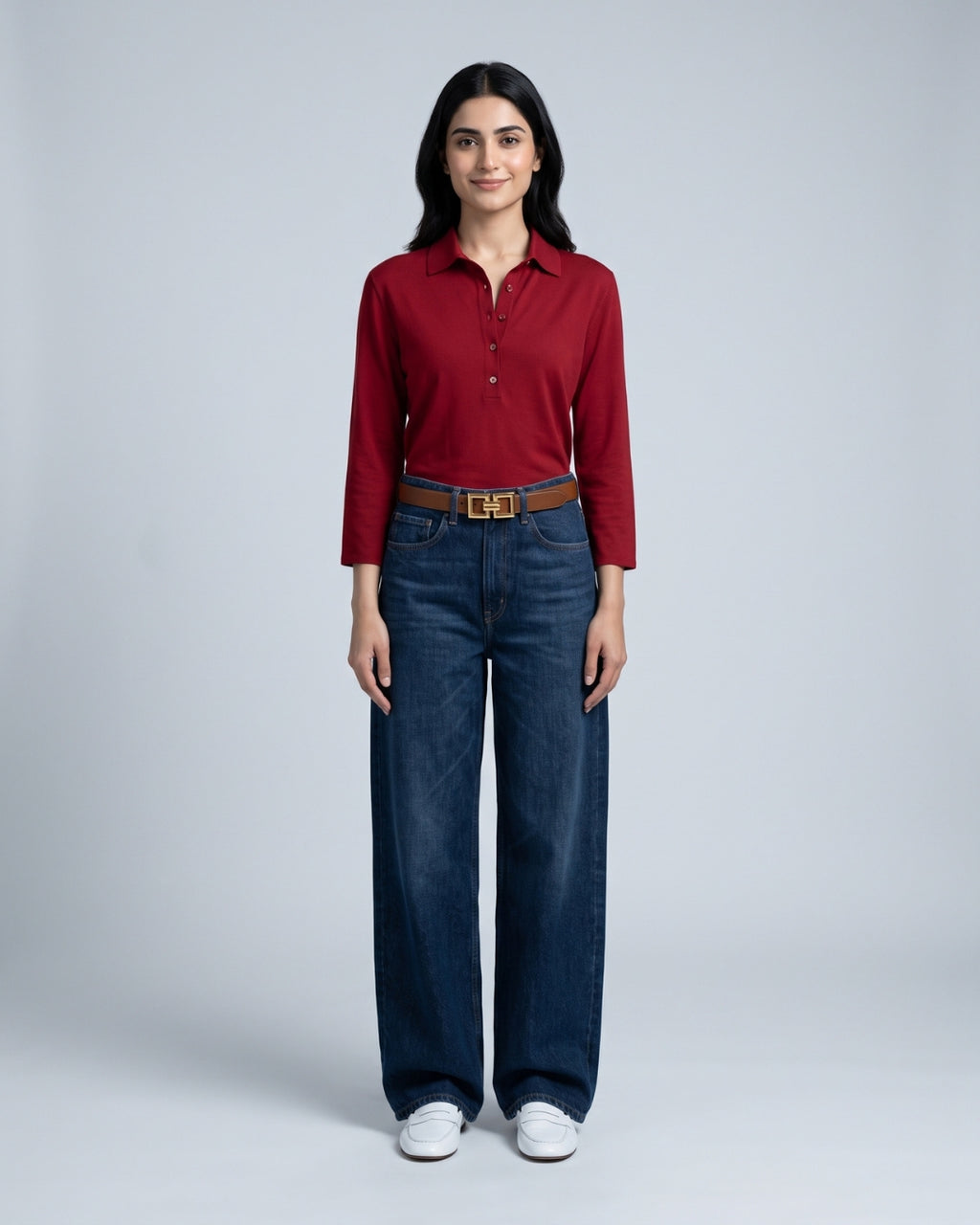 High-Waisted Vintage Blue Denim Pants