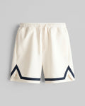 Classic White Contrast Stripe Shorts