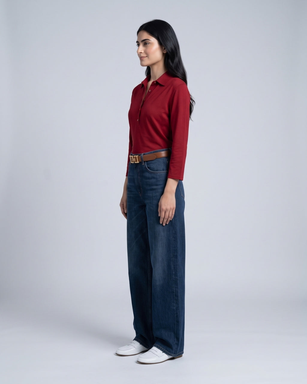 High-Waisted Vintage Blue Denim Pants