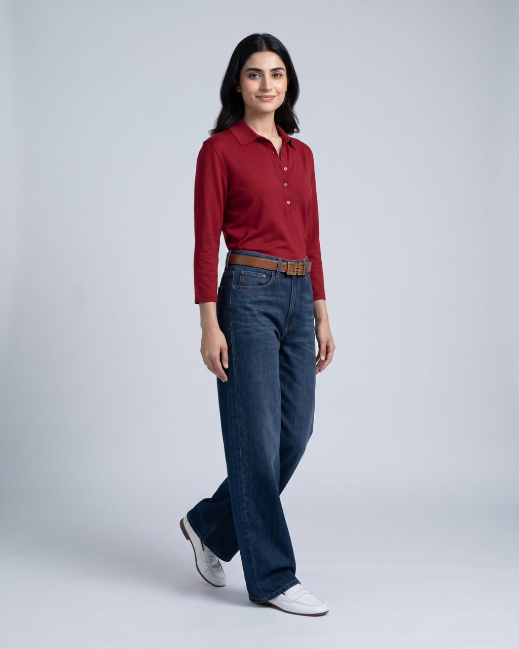 High-Waisted Vintage Blue Denim Pants