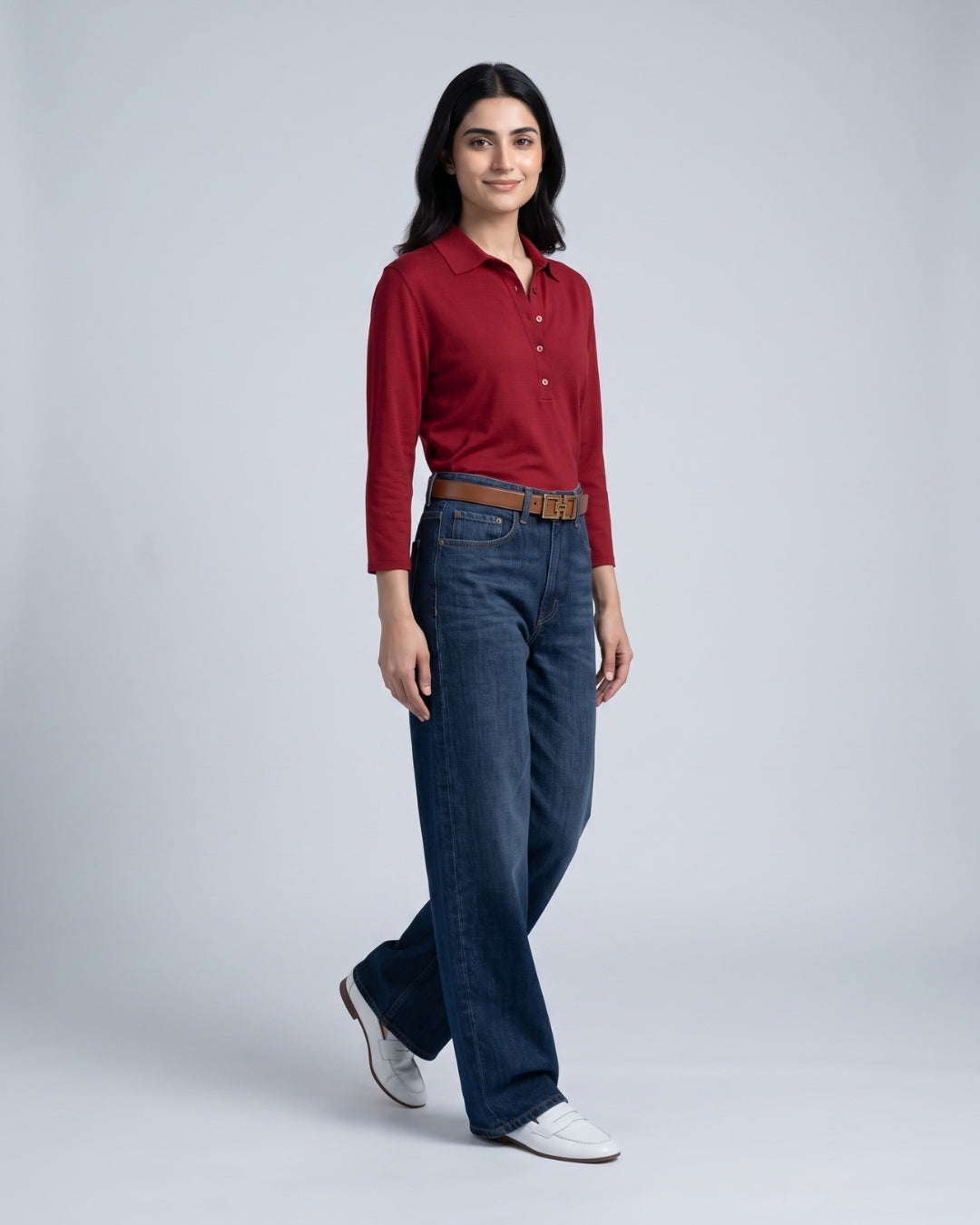 High-Waisted Vintage Blue Denim Pants