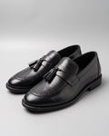 Black Leather Tassel Loafer