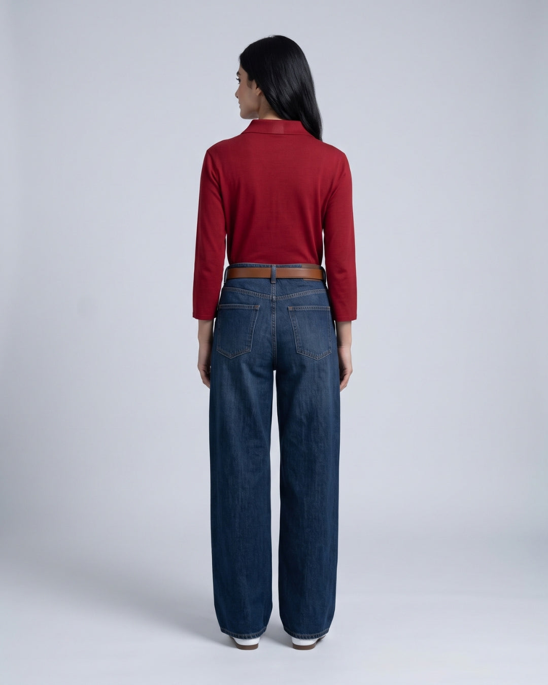 High-Waisted Vintage Blue Denim Pants