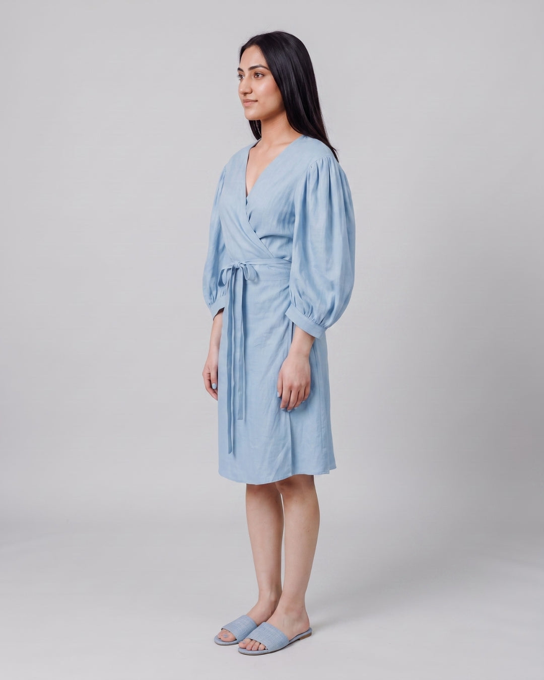 Classic V-Neck Wrap Dress