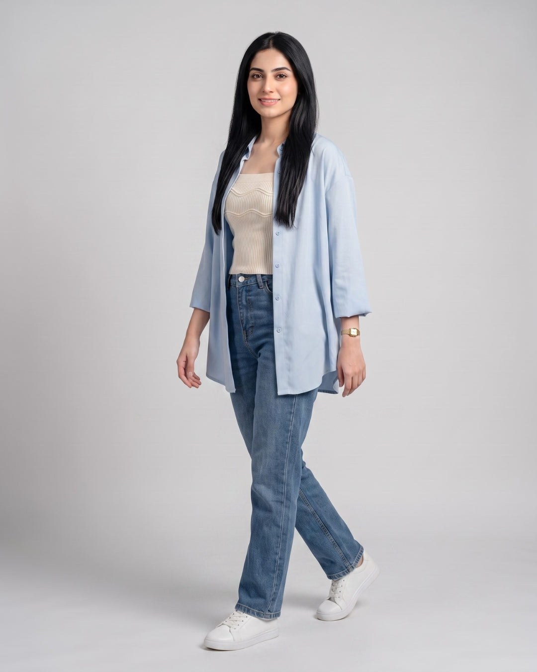 Relaxed Fit Button-Down Overshirt
