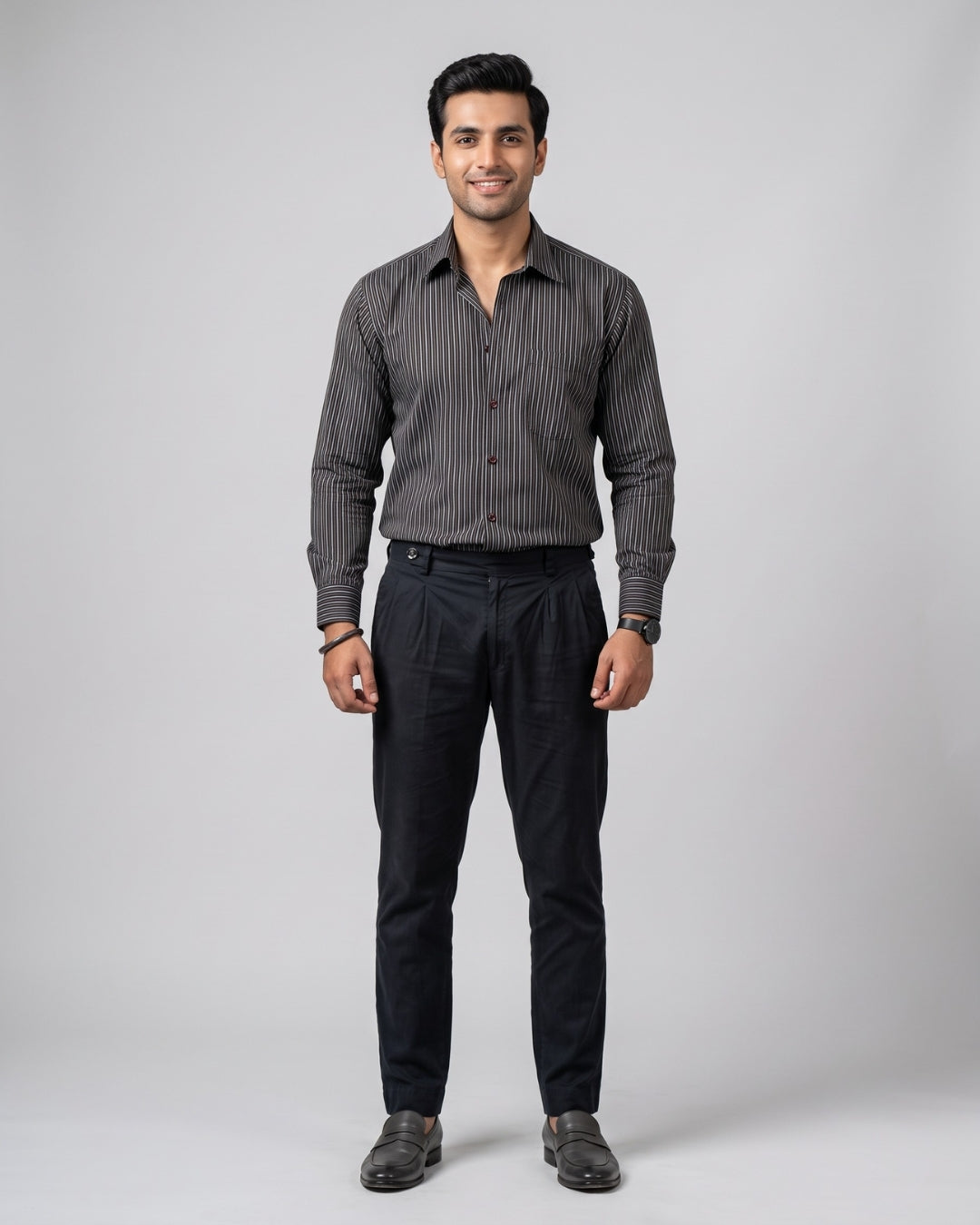 Classic Pinstripe Dress Shirt