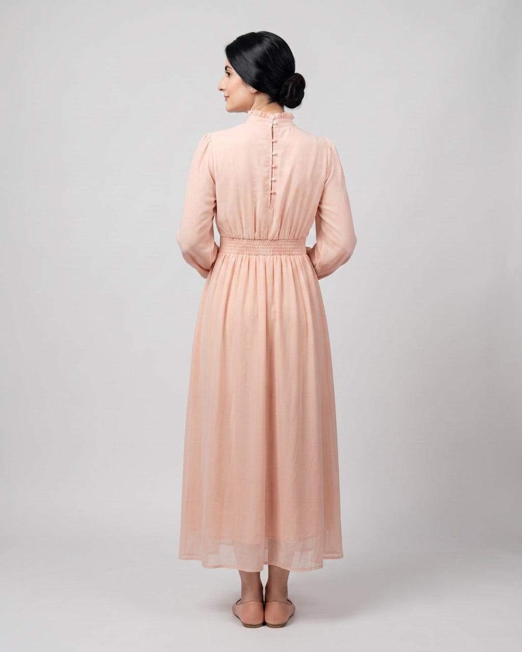 Vintage Ruffle Maxi Dress