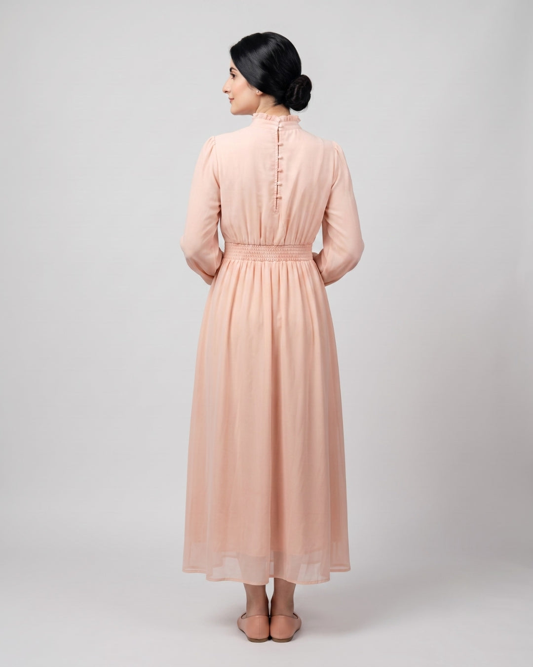 Vintage Ruffle Maxi Dress