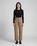 Classic Taupe Straight-Leg Denim
