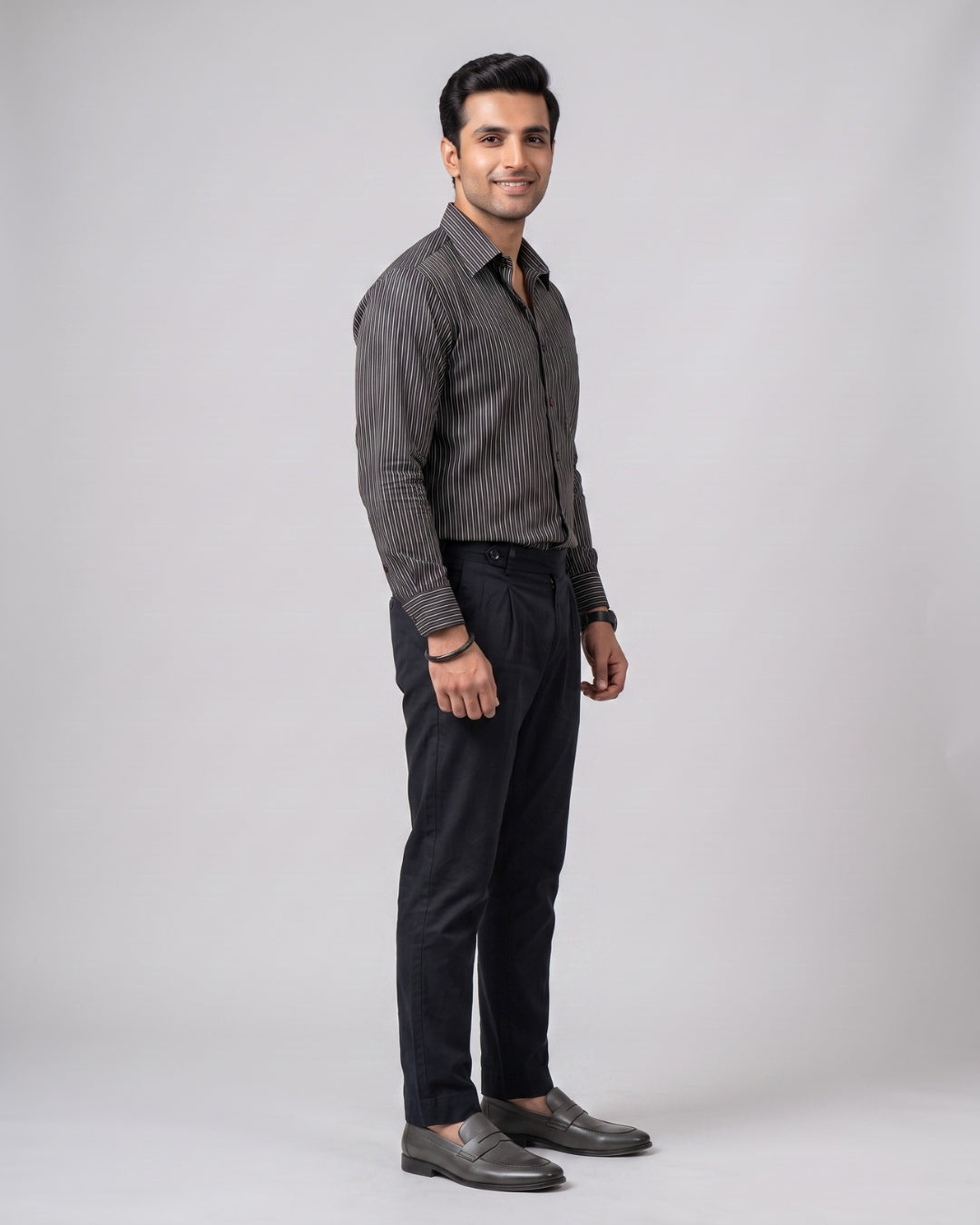 Classic Pinstripe Dress Shirt