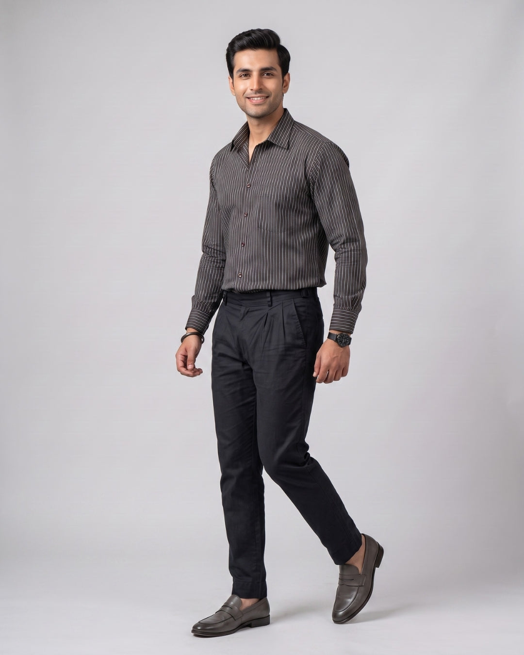 Classic Pinstripe Dress Shirt