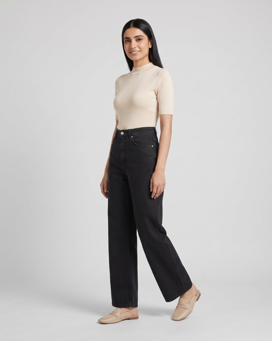 Classic High-Rise Black Jeans