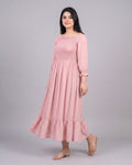Off-Shoulder Ruffle-Hem Maxi