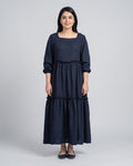Square Neck Tiered Maxi Dress
