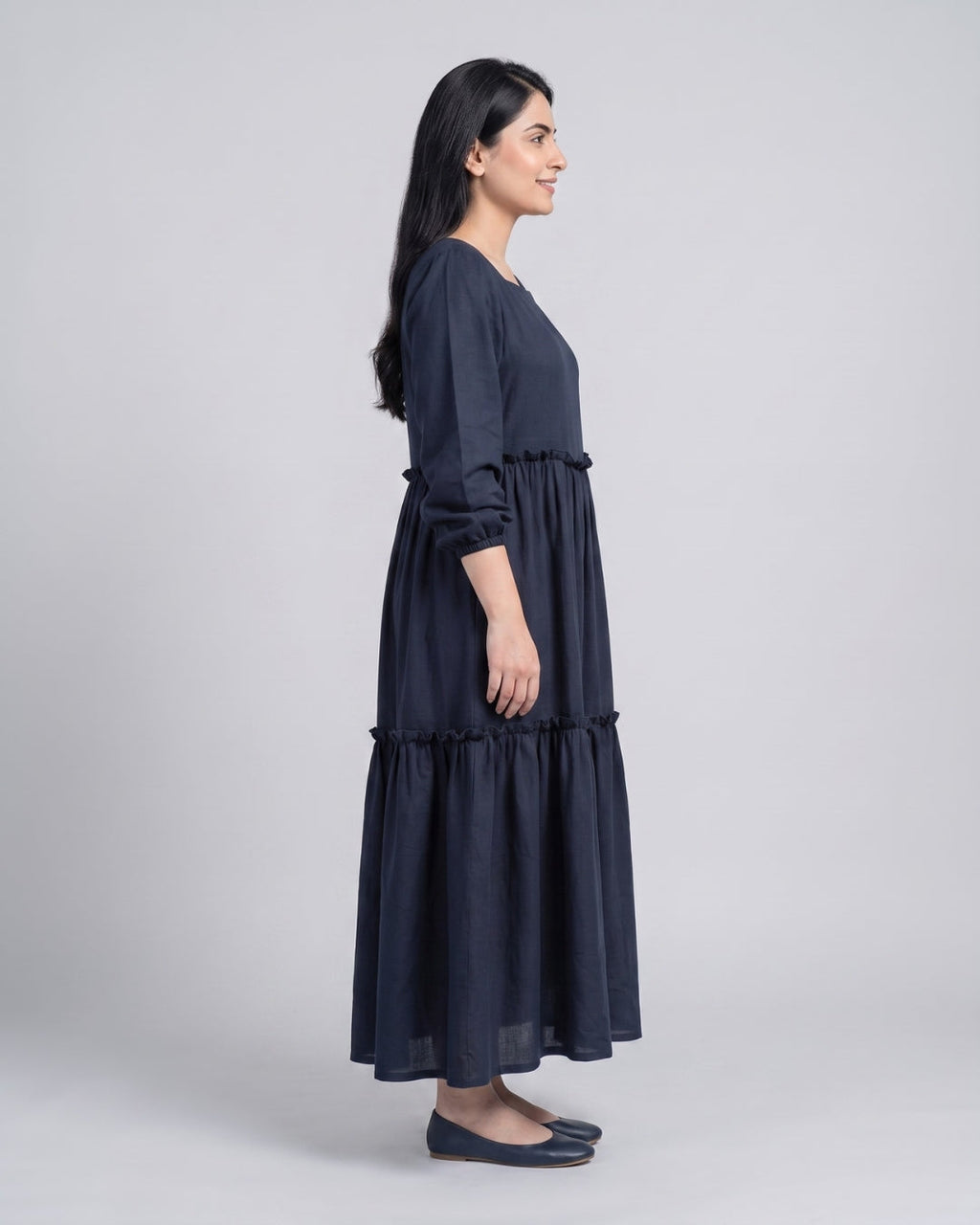 Square Neck Tiered Maxi Dress