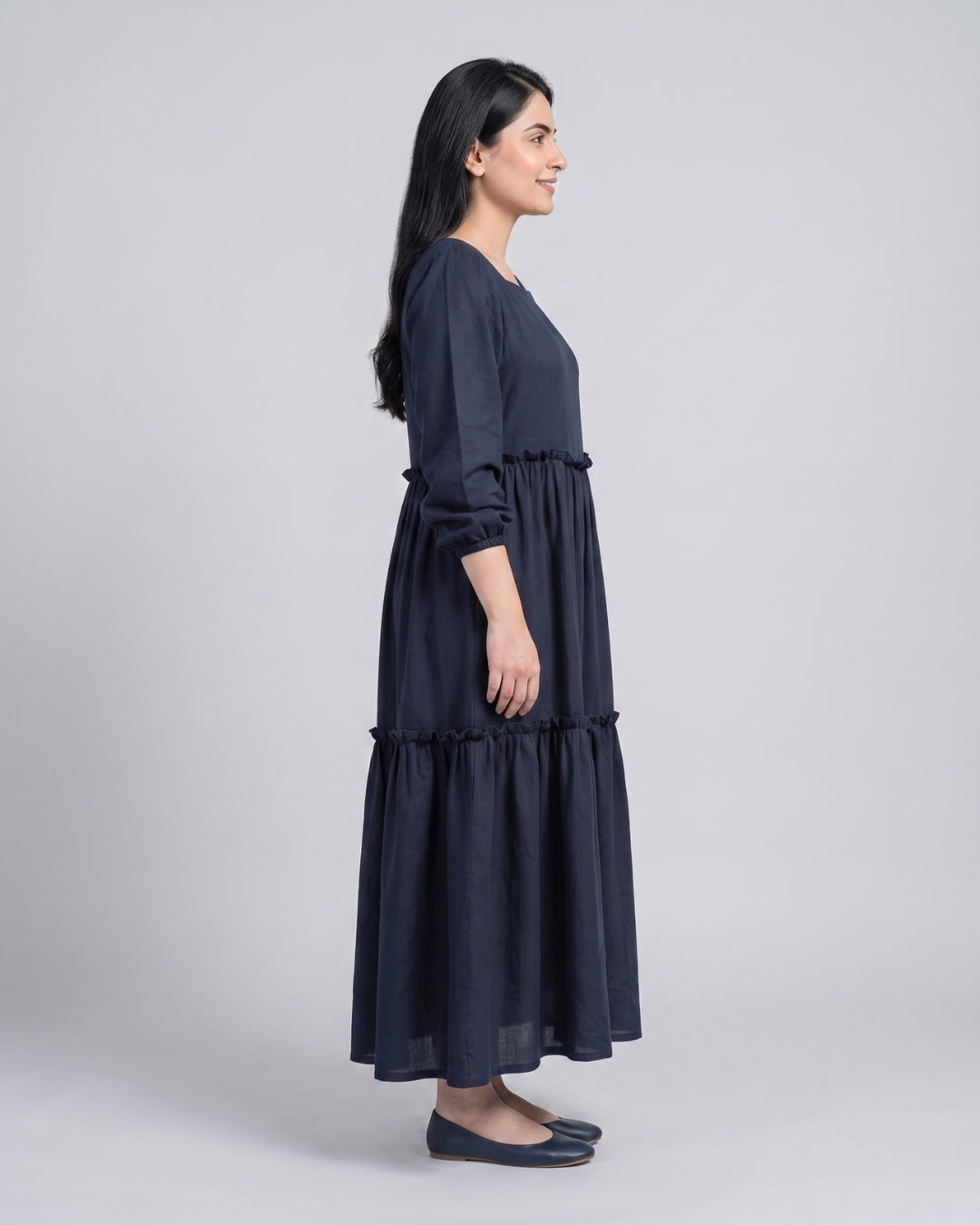 Square Neck Tiered Maxi Dress