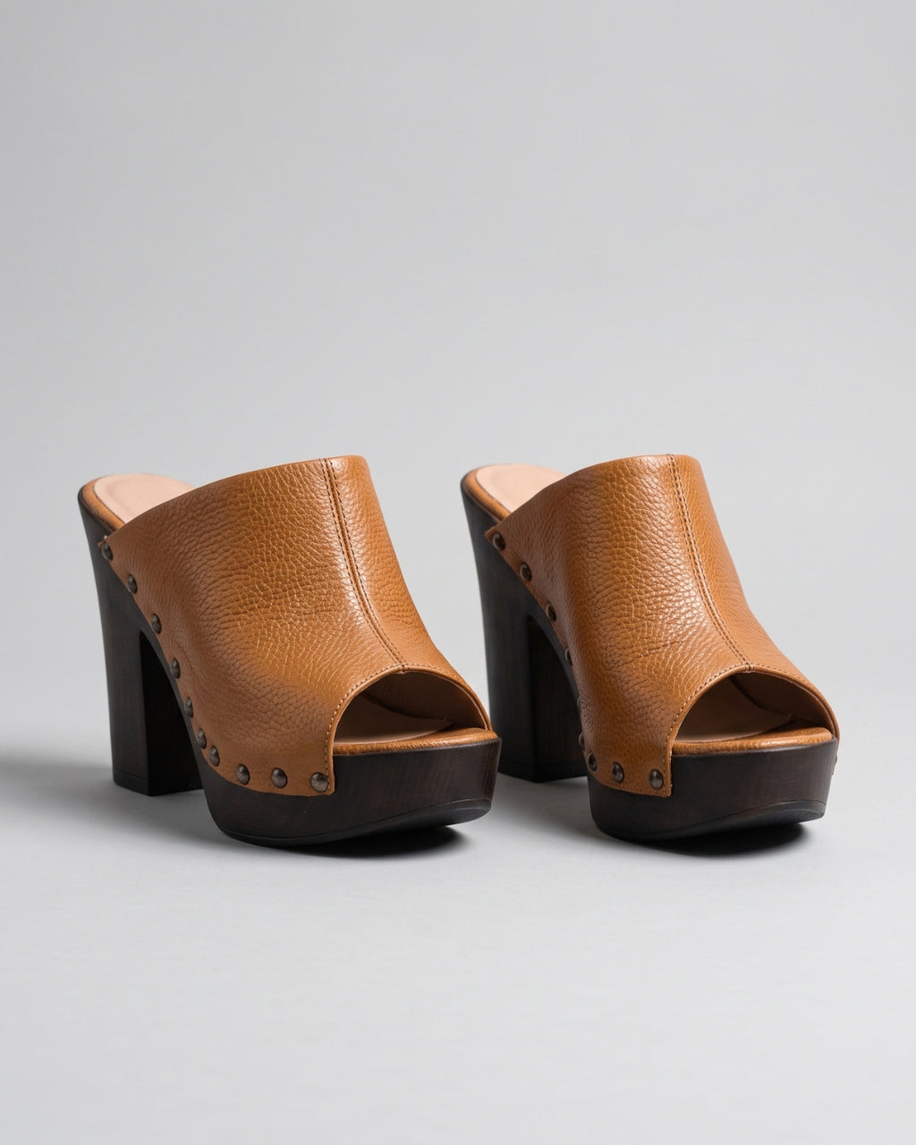 Classic Studded Leather Mules