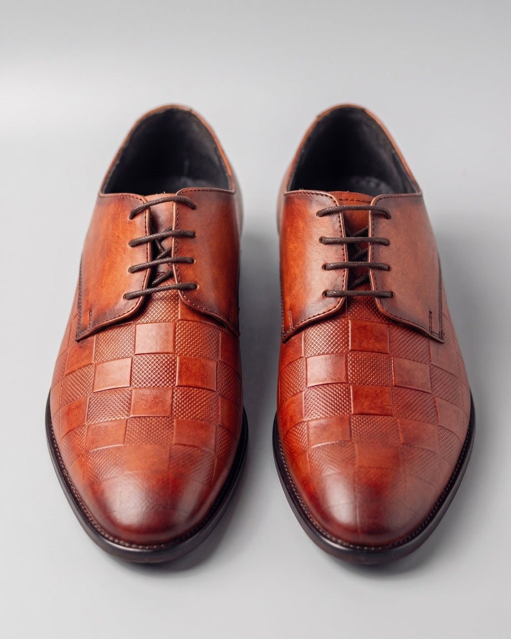 Classic Brown Checkered Oxford