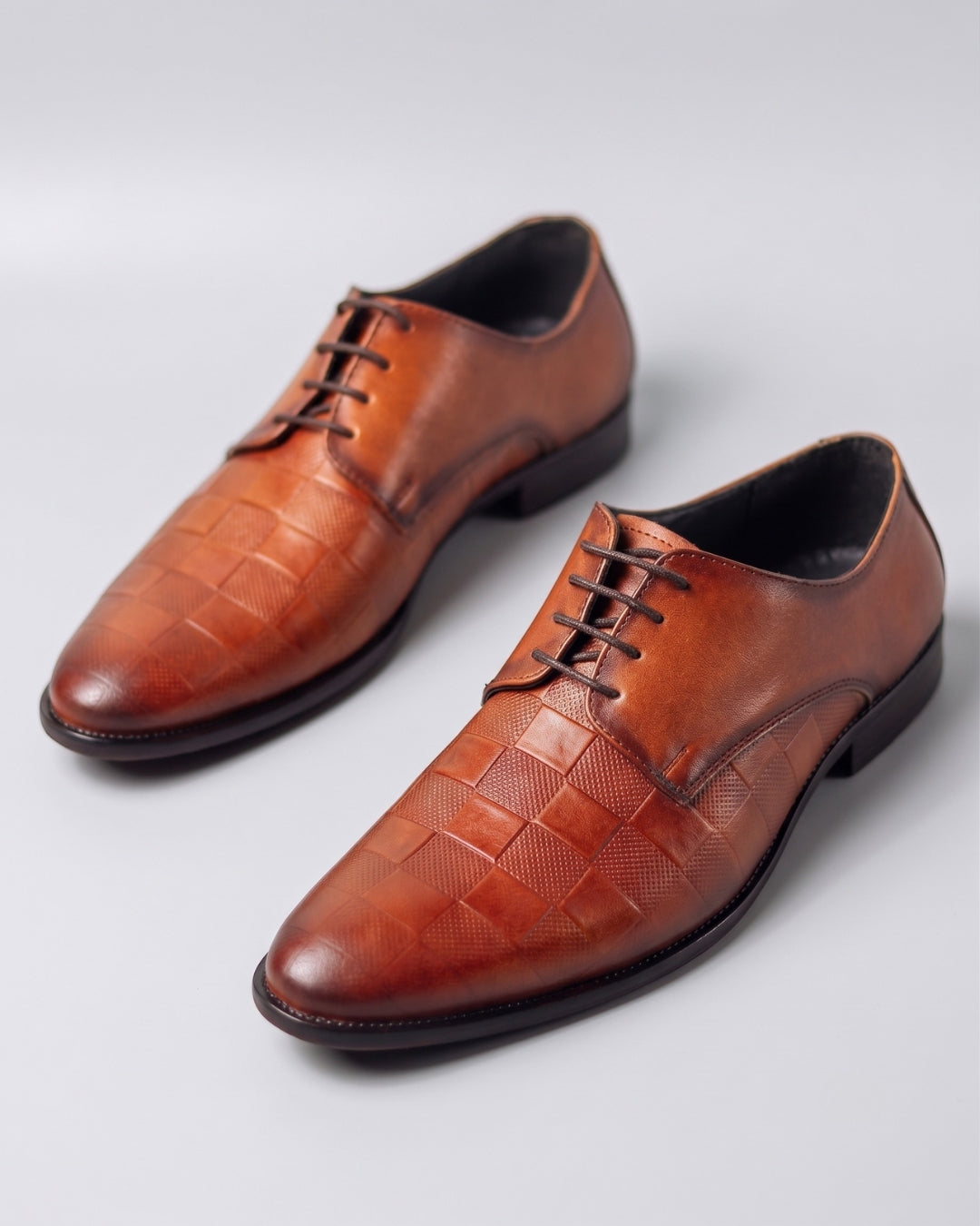 Classic Brown Checkered Oxford
