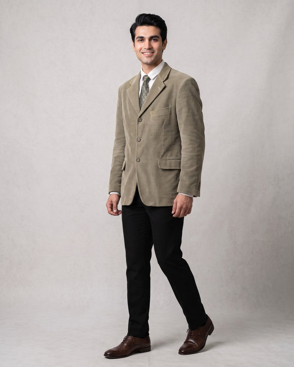 Classic Corduroy 3-Button Blazer