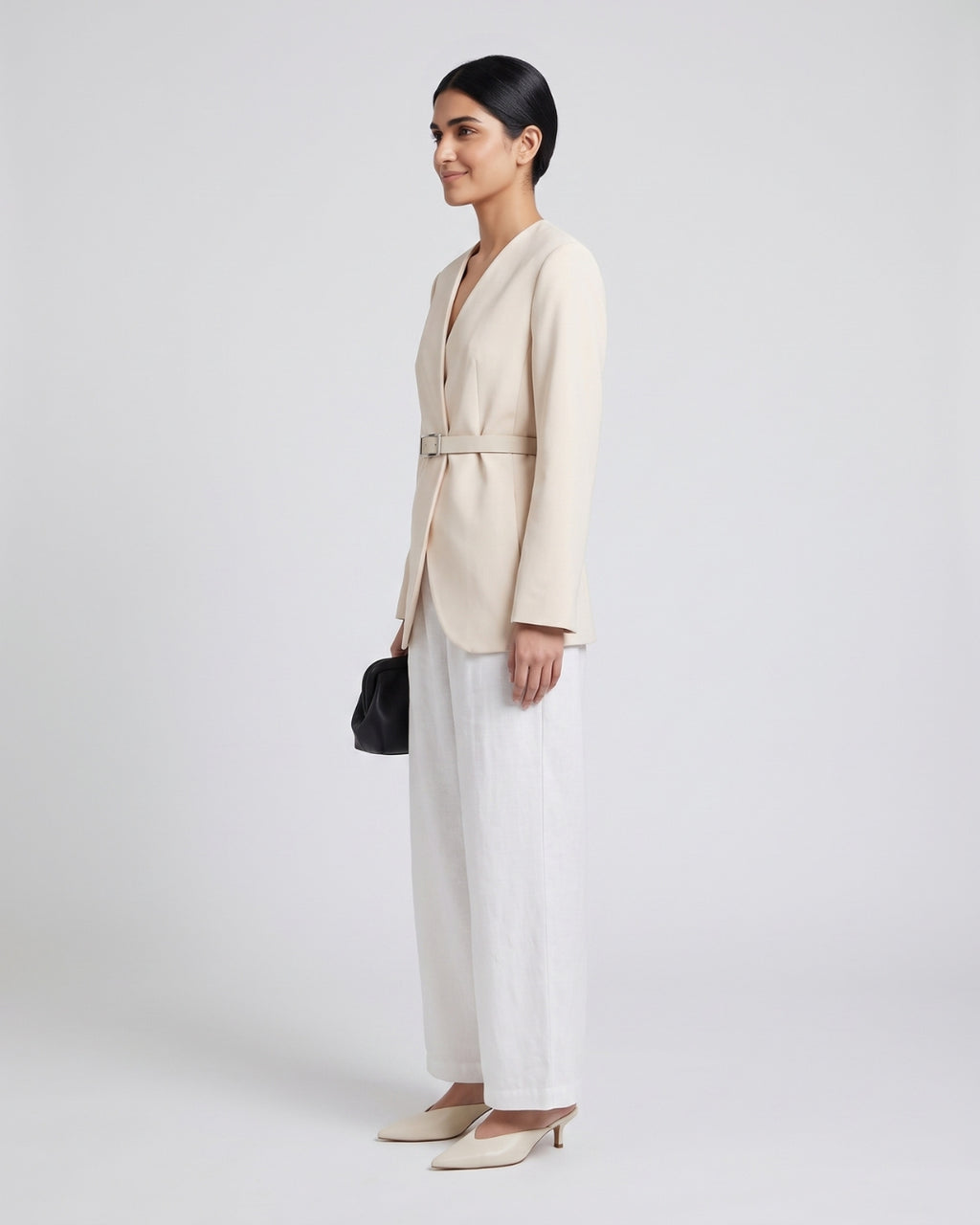 Elegant V-Neck Tailored Blazer