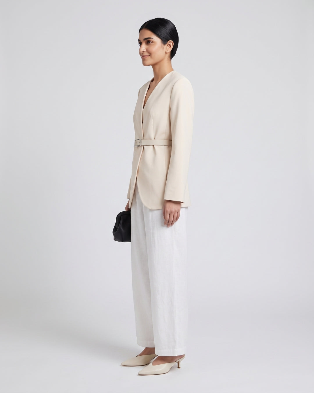 Elegant V-Neck Tailored Blazer