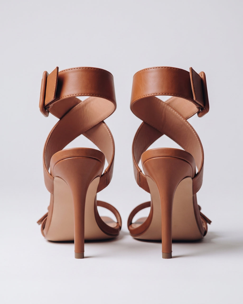 Chic Criss-Cross Tan Sandals