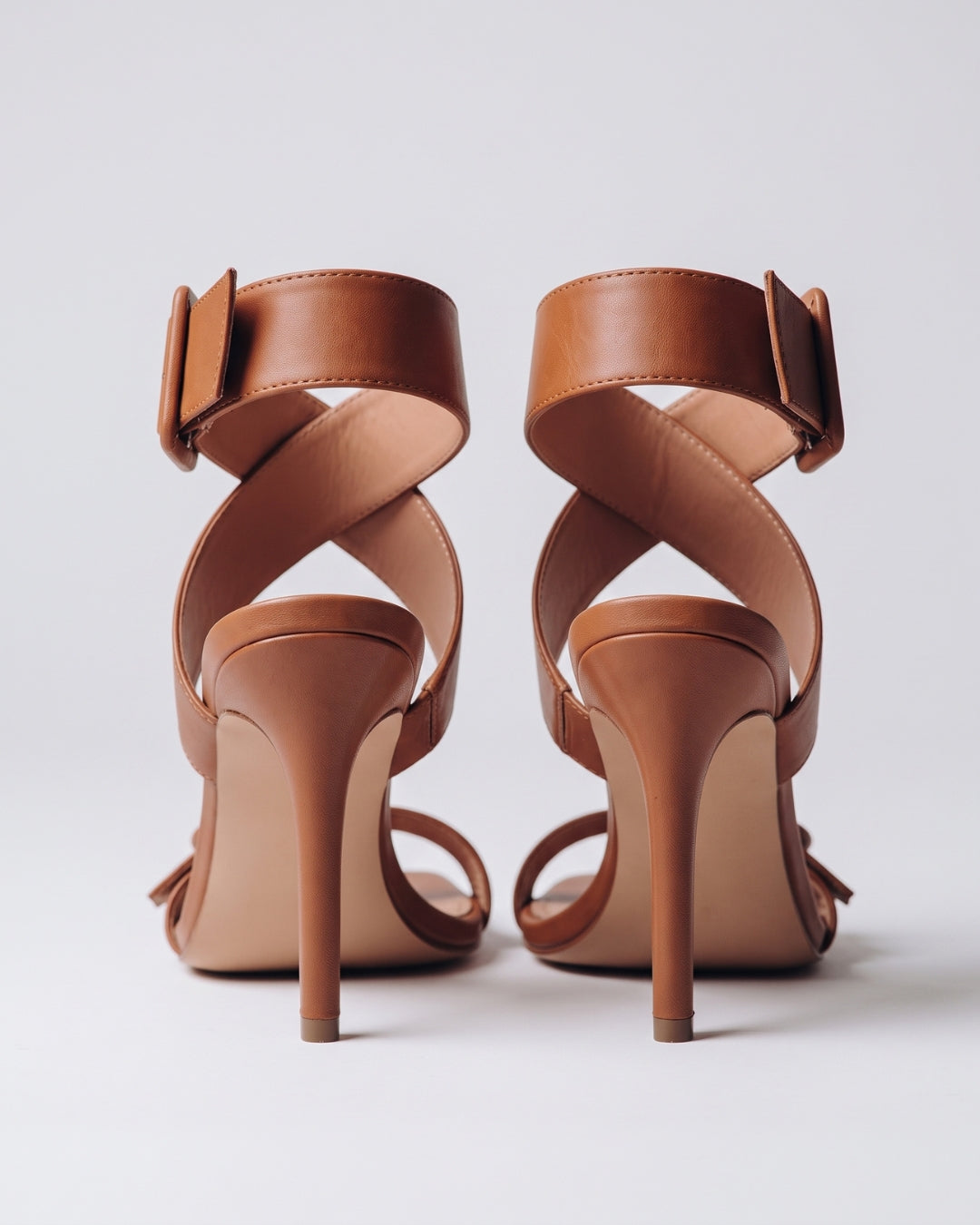 Chic Criss-Cross Tan Sandals