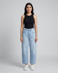 High-Waisted Light Blue Ankle Jeans