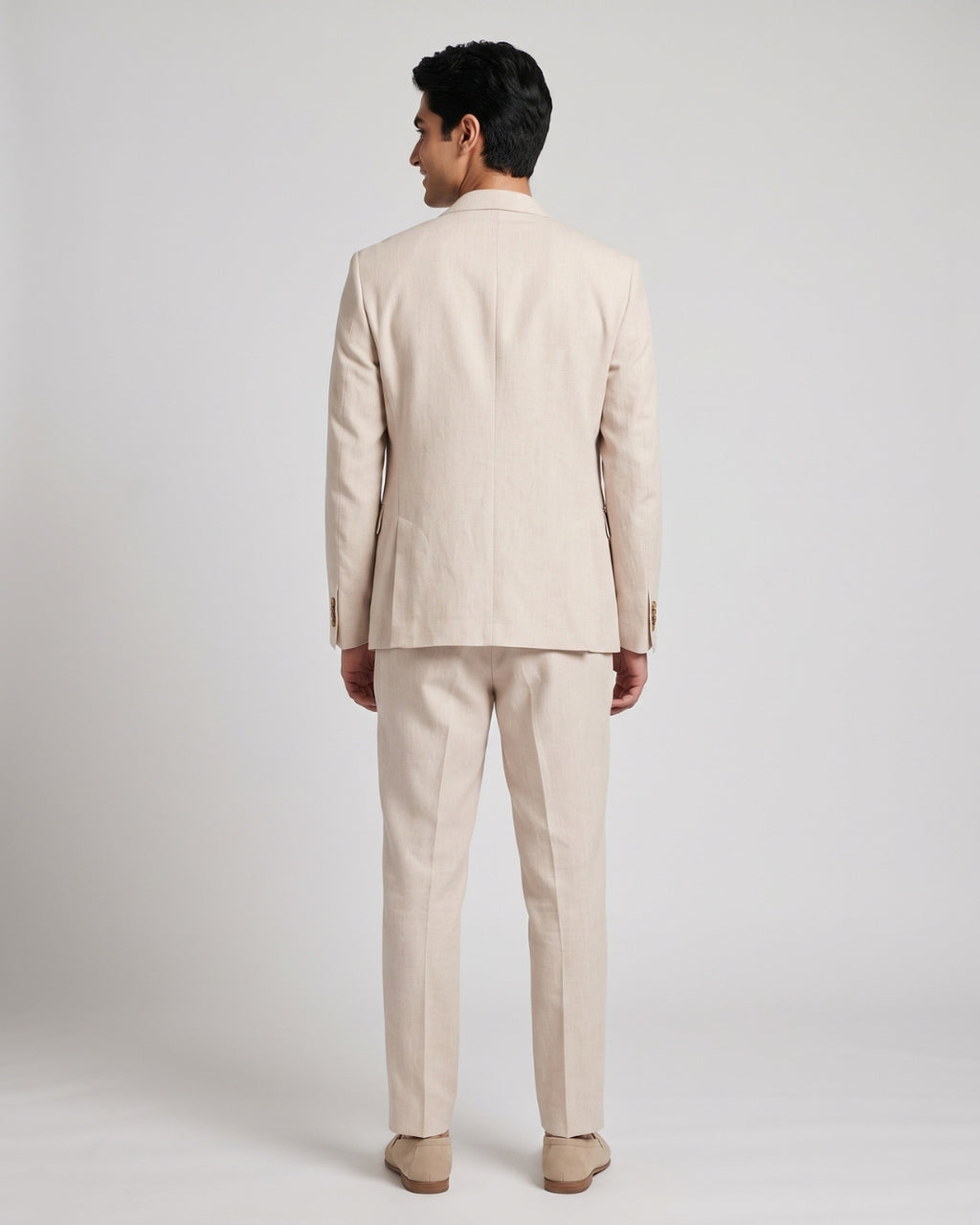 Essential Linen-Blend Blazer and Pants Set