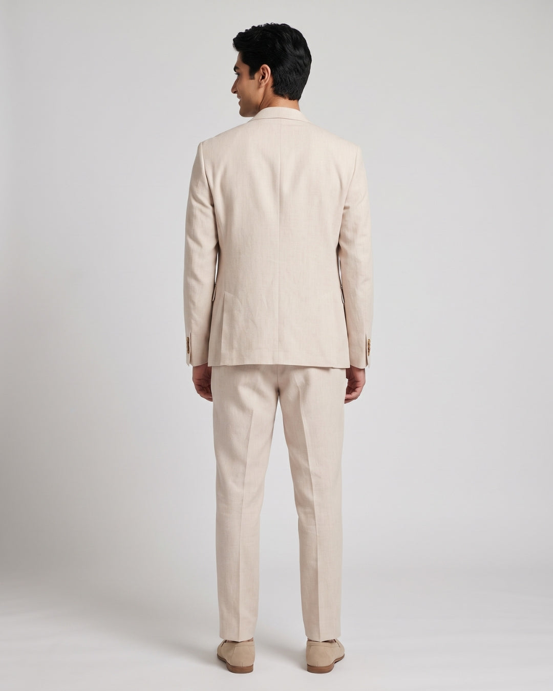 Essential Linen-Blend Blazer and Pants Set