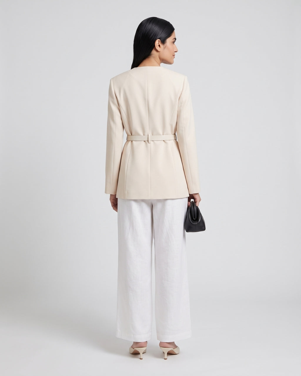 Elegant V-Neck Tailored Blazer