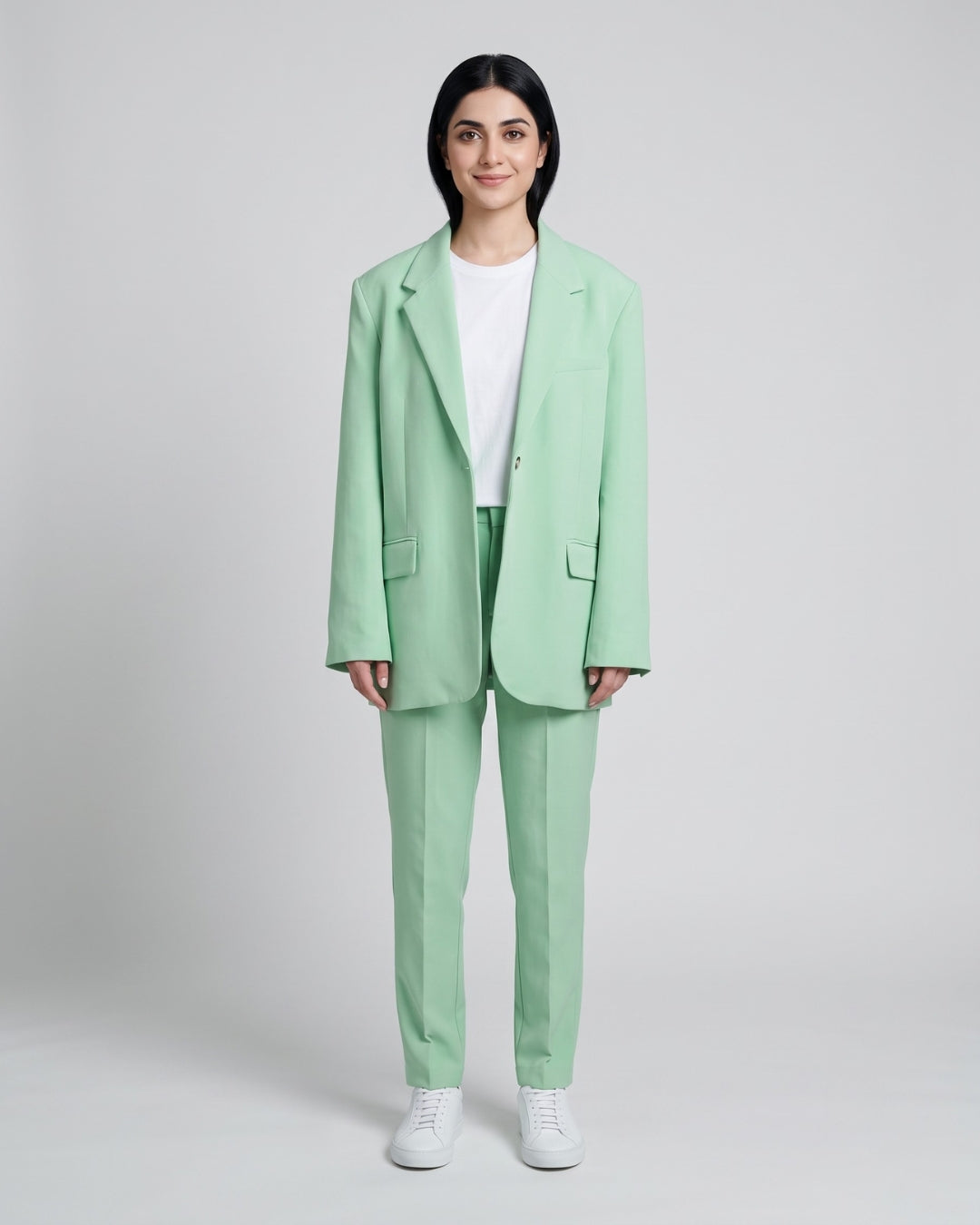 Women's Relaxed Mint 3-Piece Suit
