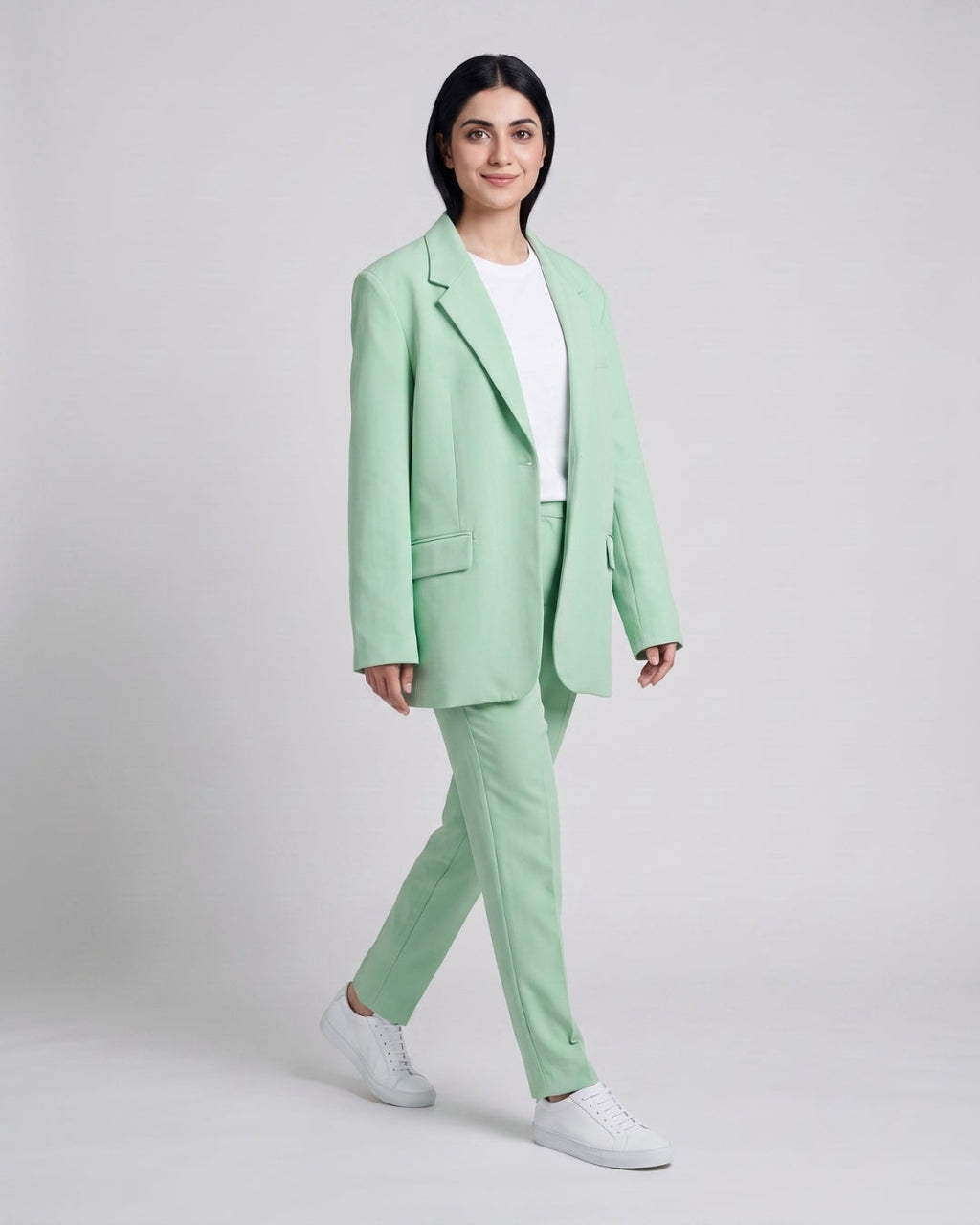 Women's Relaxed Mint 3-Piece Suit