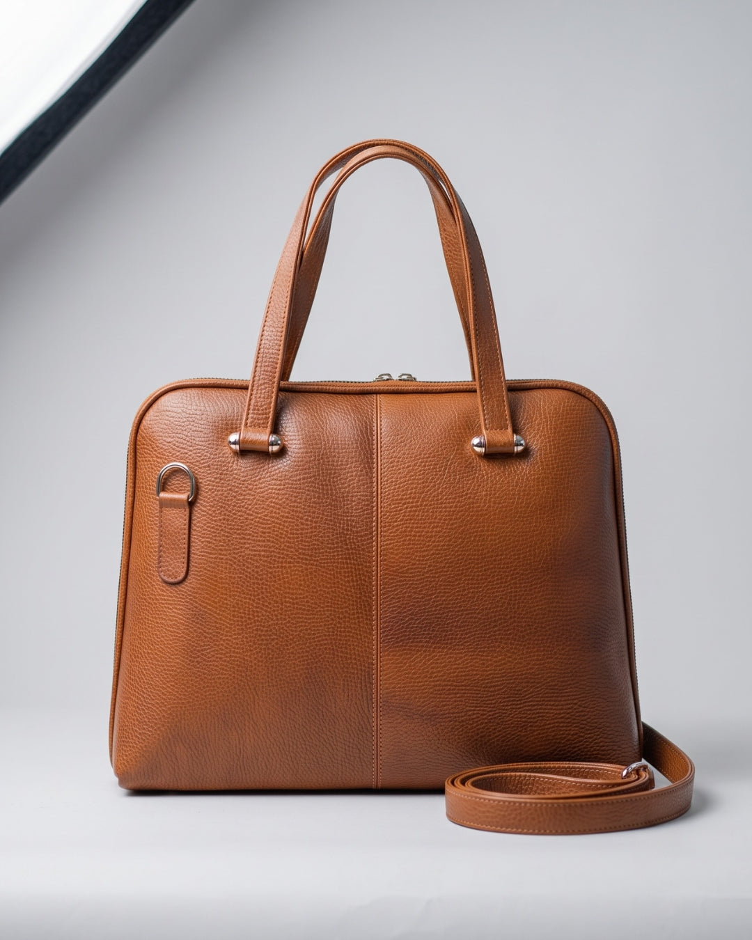 Women's Brown Pebbled Leather Tote