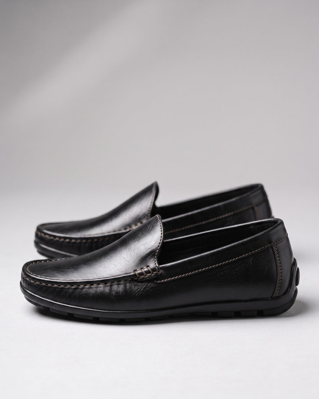 Classic Black Slip-On Moccasin