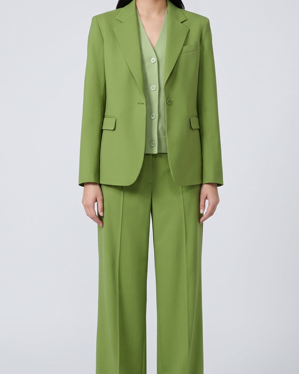 Classic Olive Green Three-Piece Suit