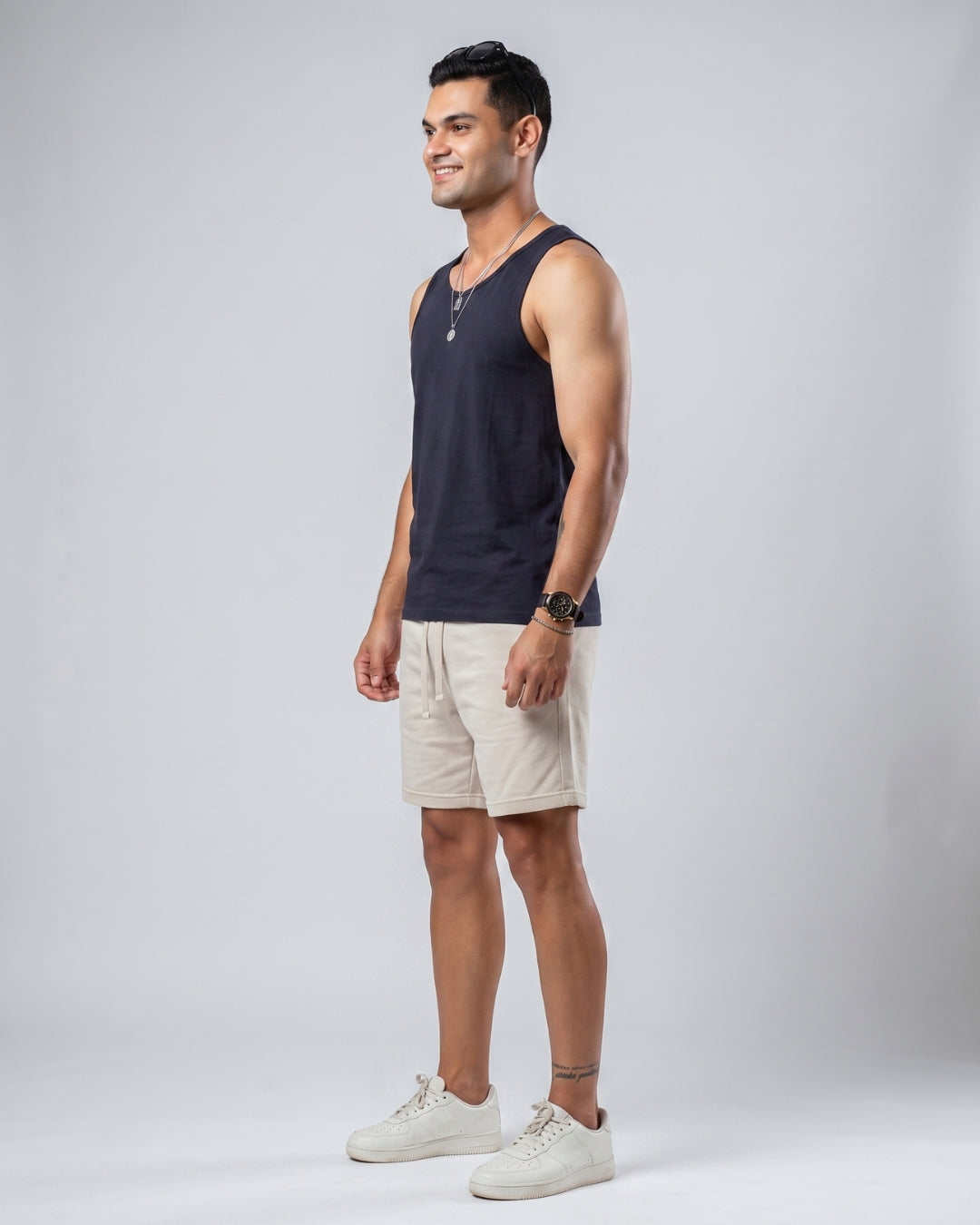 Relaxed Fit Sand Lounge Shorts