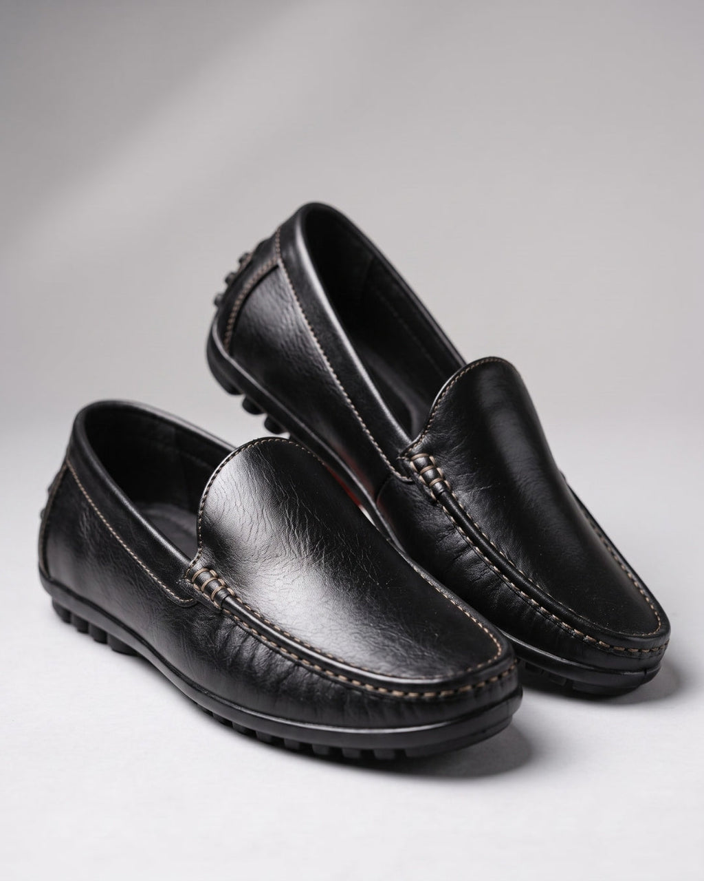 Classic Black Slip-On Moccasin