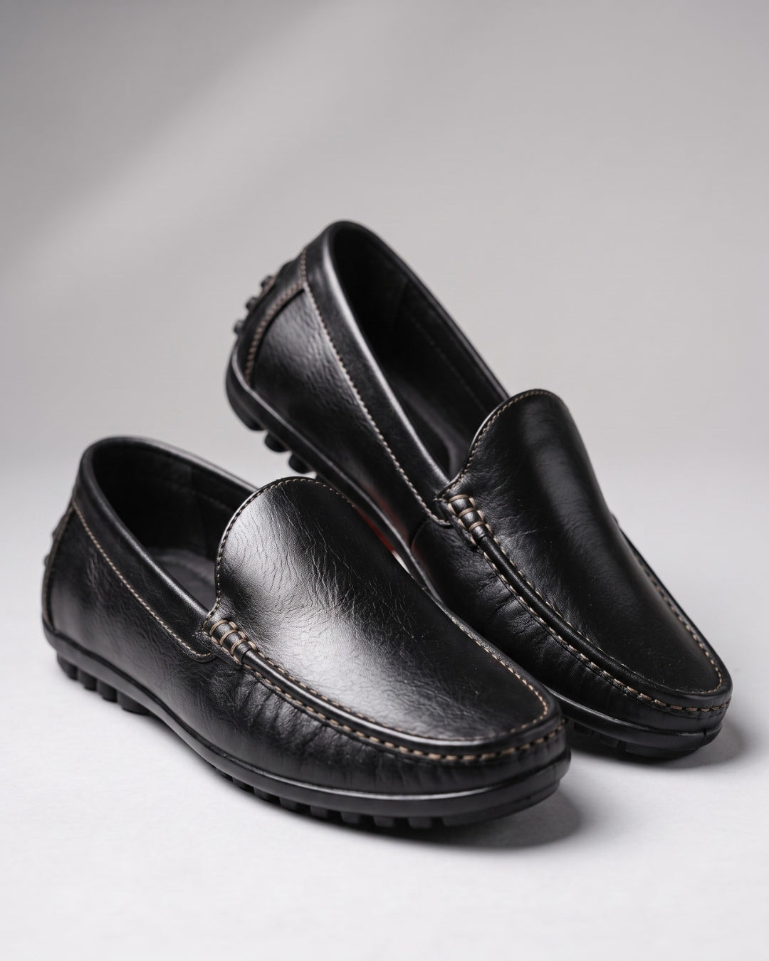 Classic Black Slip-On Moccasin