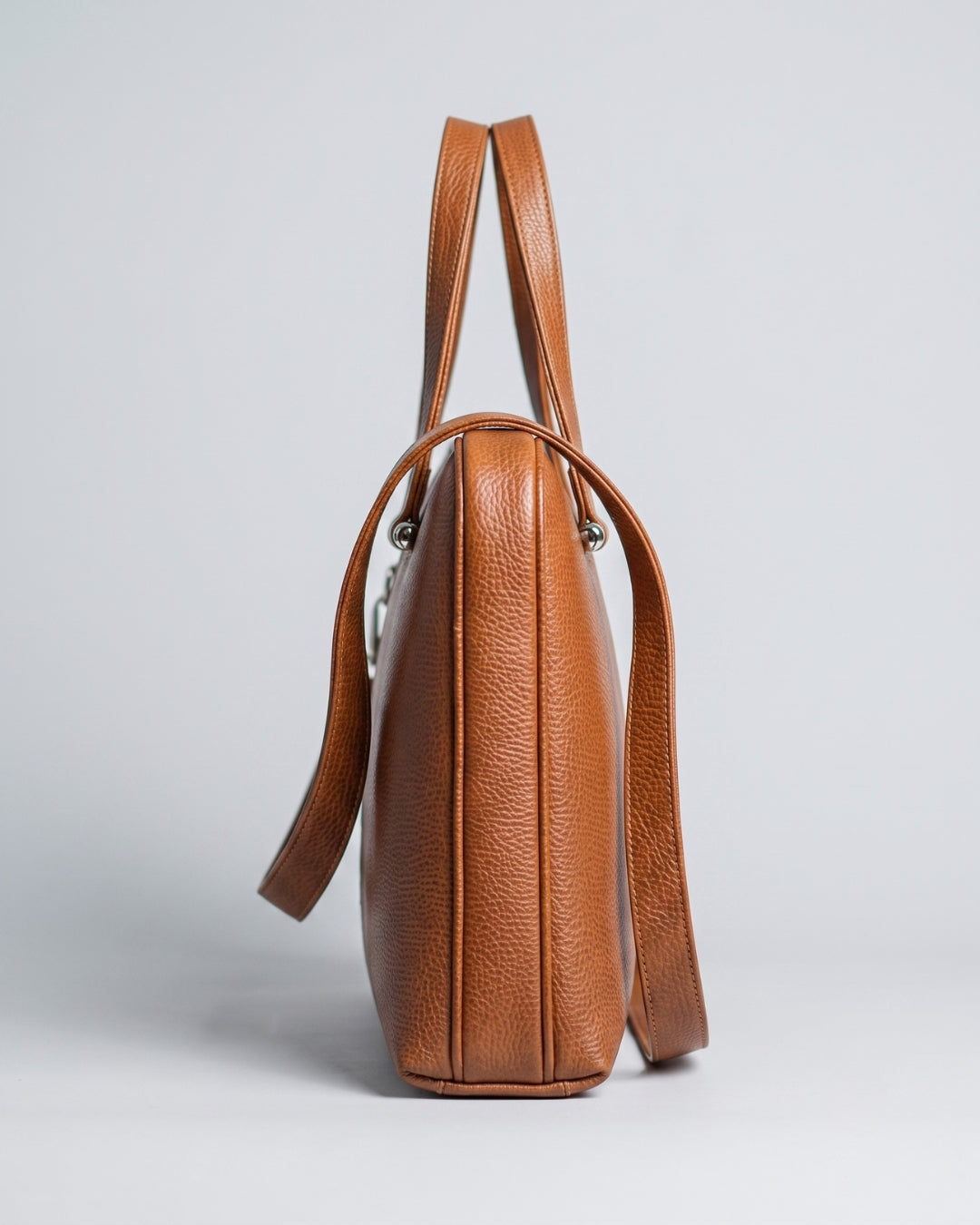 Women's Brown Pebbled Leather Tote