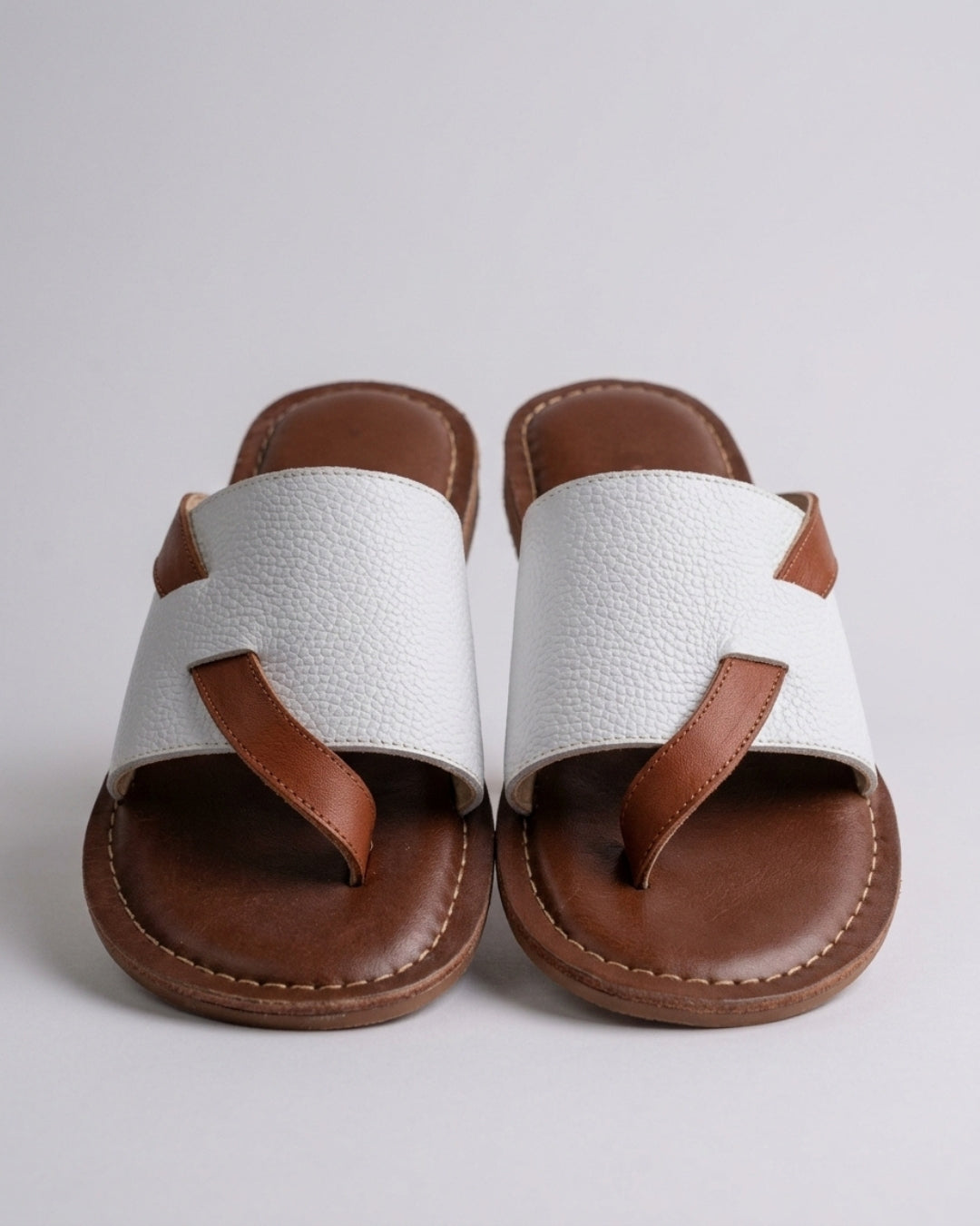 Classic Two-Tone Flat Sandals