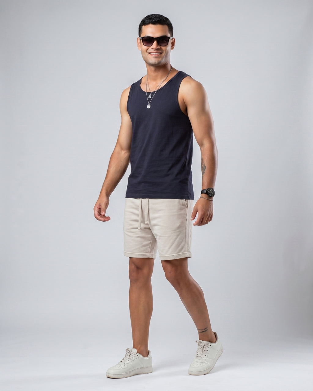 Relaxed Fit Sand Lounge Shorts
