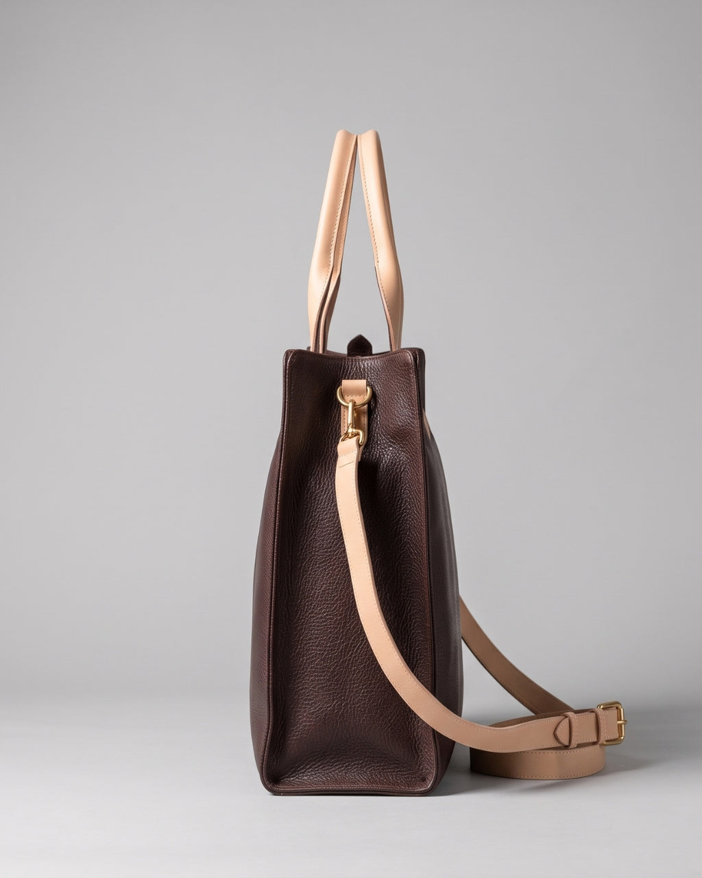 Classic Two-Tone Satchel Handbag