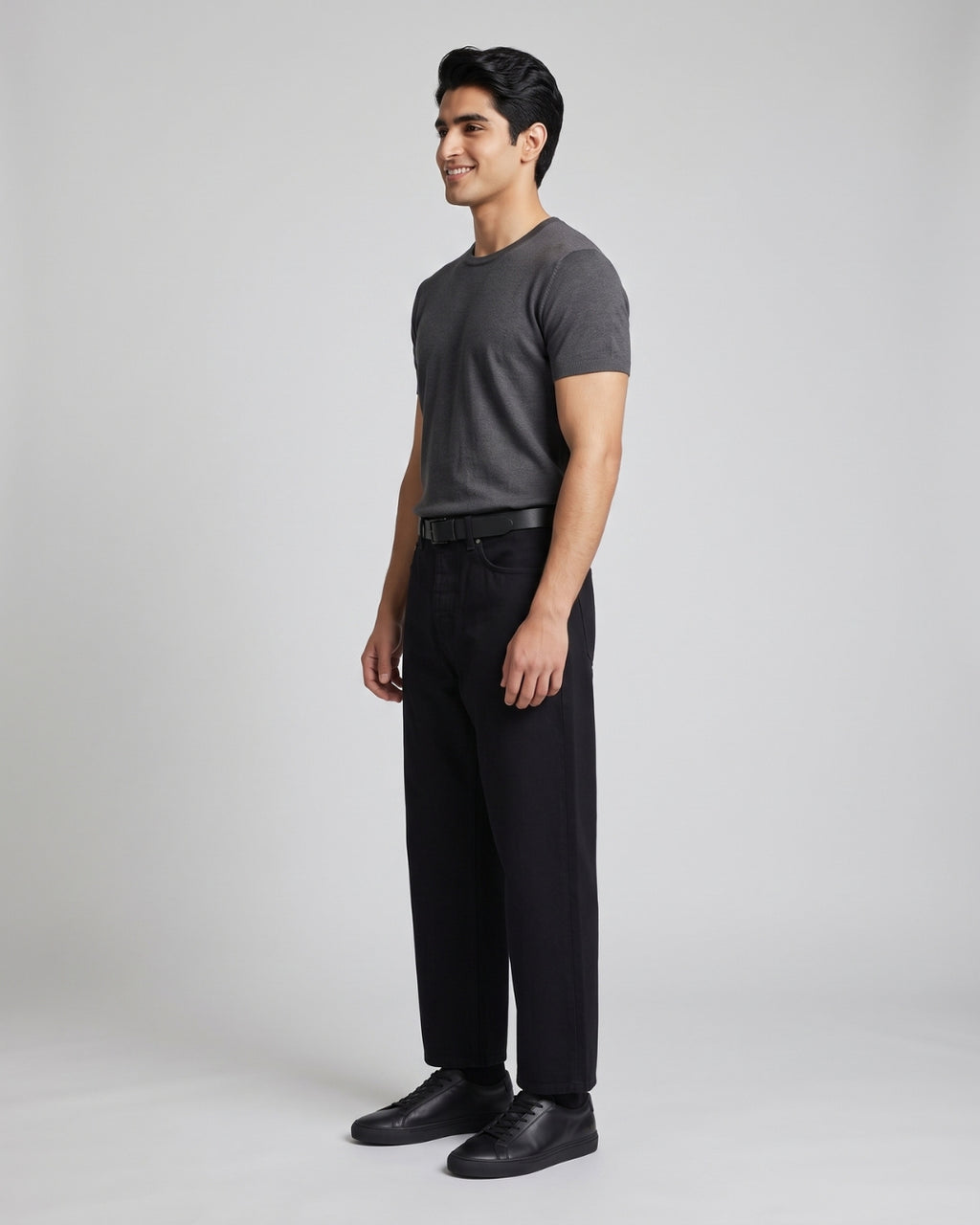 Classic Black Straight-Leg Jeans