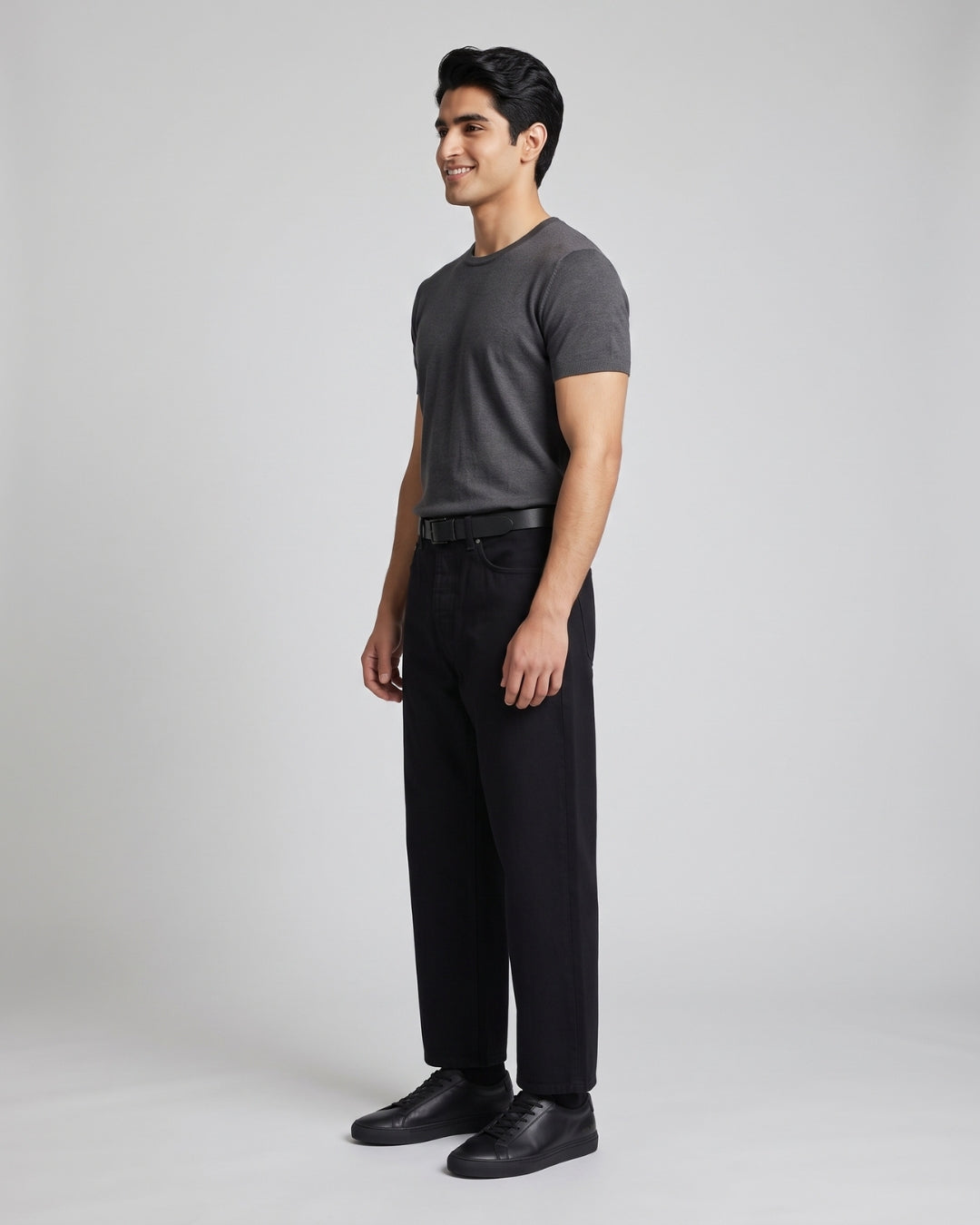 Classic Black Straight-Leg Jeans
