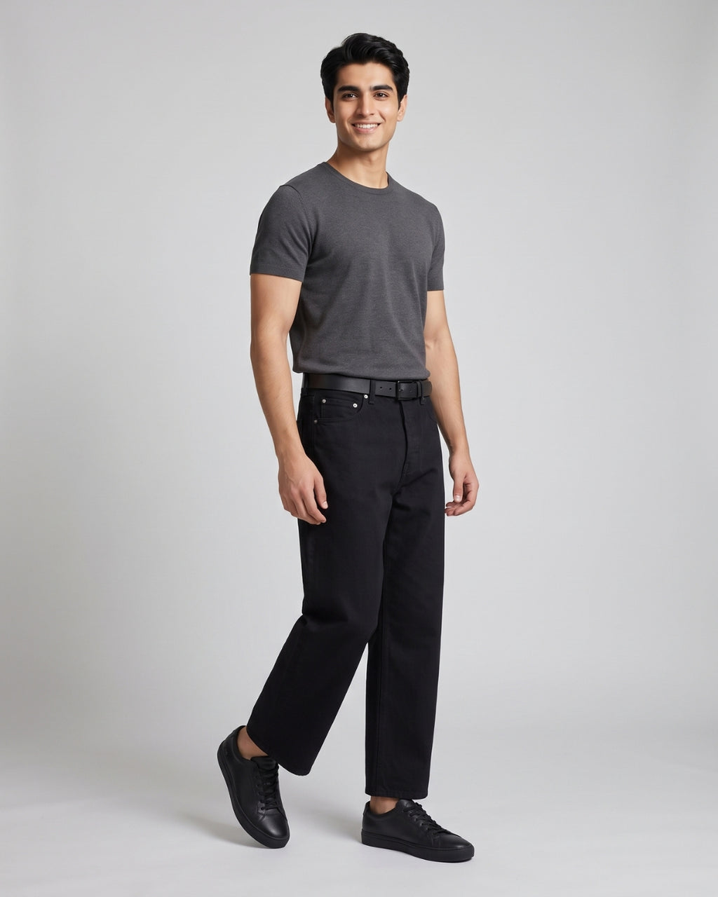 Classic Black Straight-Leg Jeans