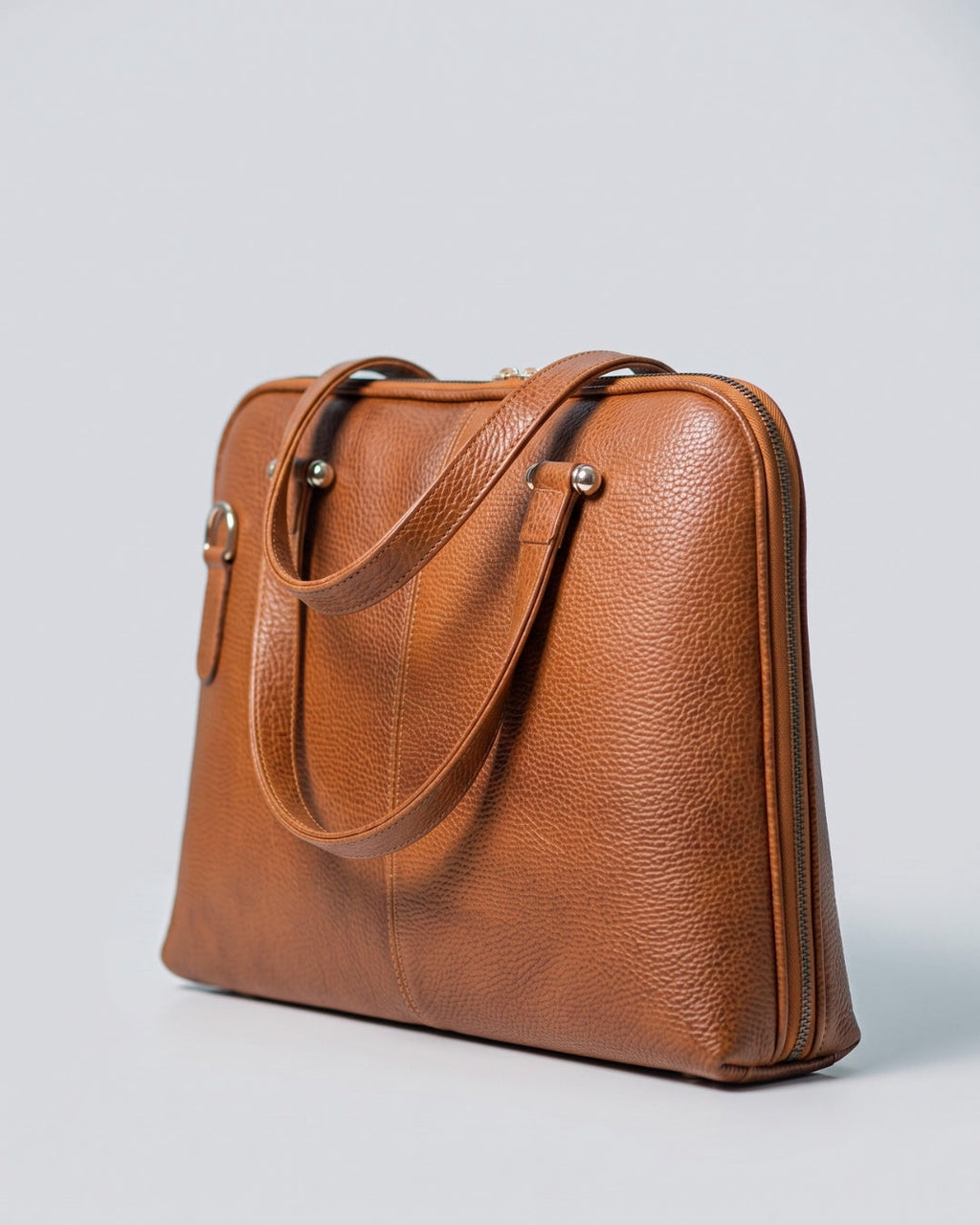 Women's Brown Pebbled Leather Tote