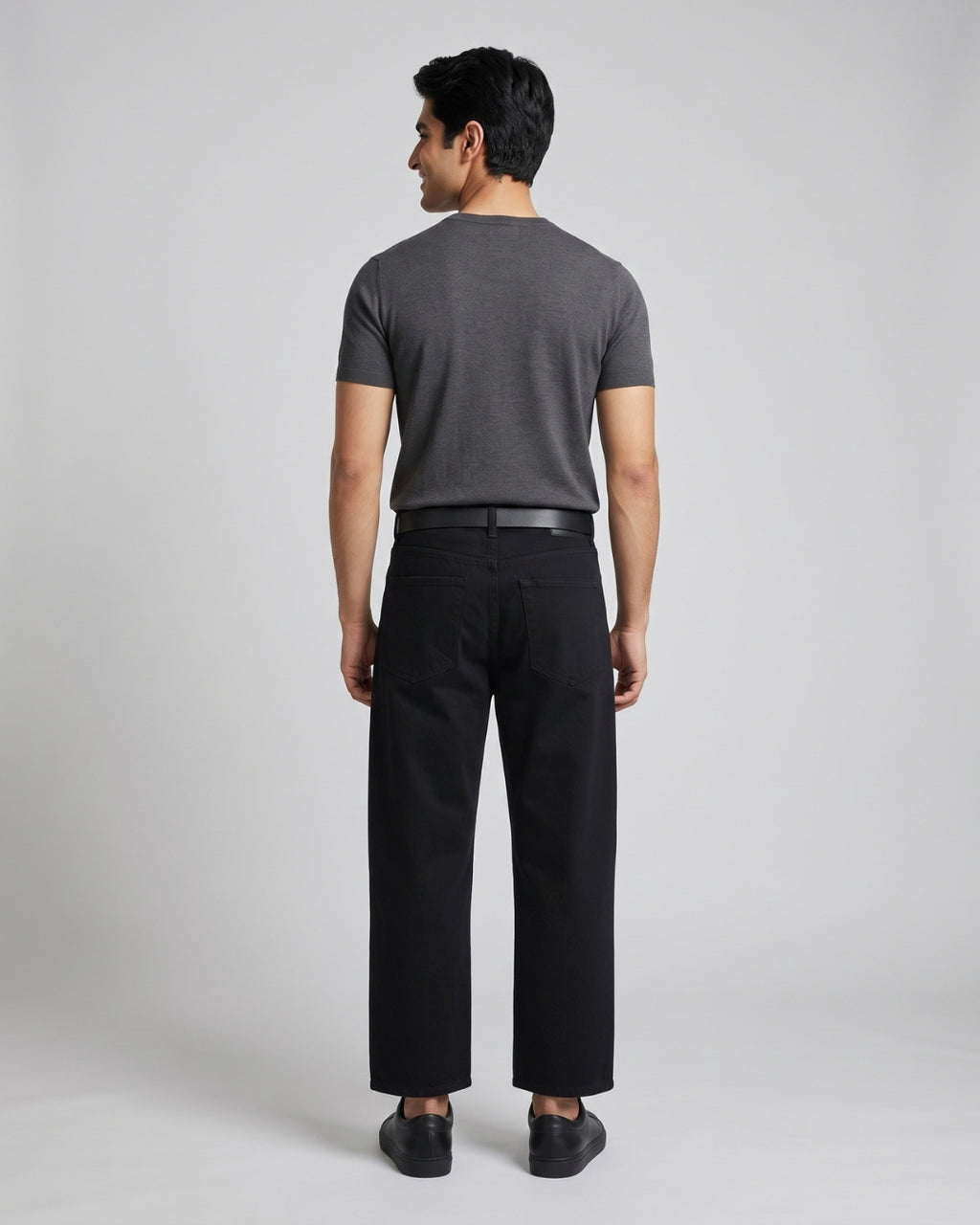 Classic Black Straight-Leg Jeans