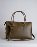 Classic Olive Top-Handle Satchel